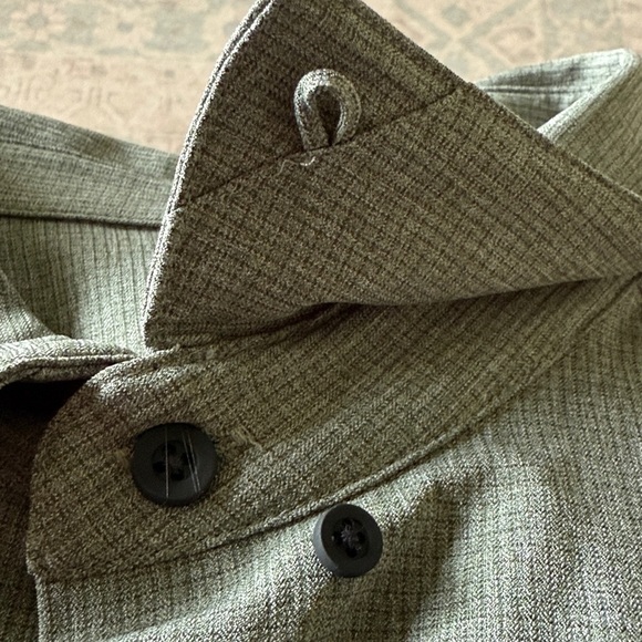 01.ALGO Sage Green PERFORMANCE quick dry stretch UPF 40+ Button Down Shirt XL - Picture 13 of 13
